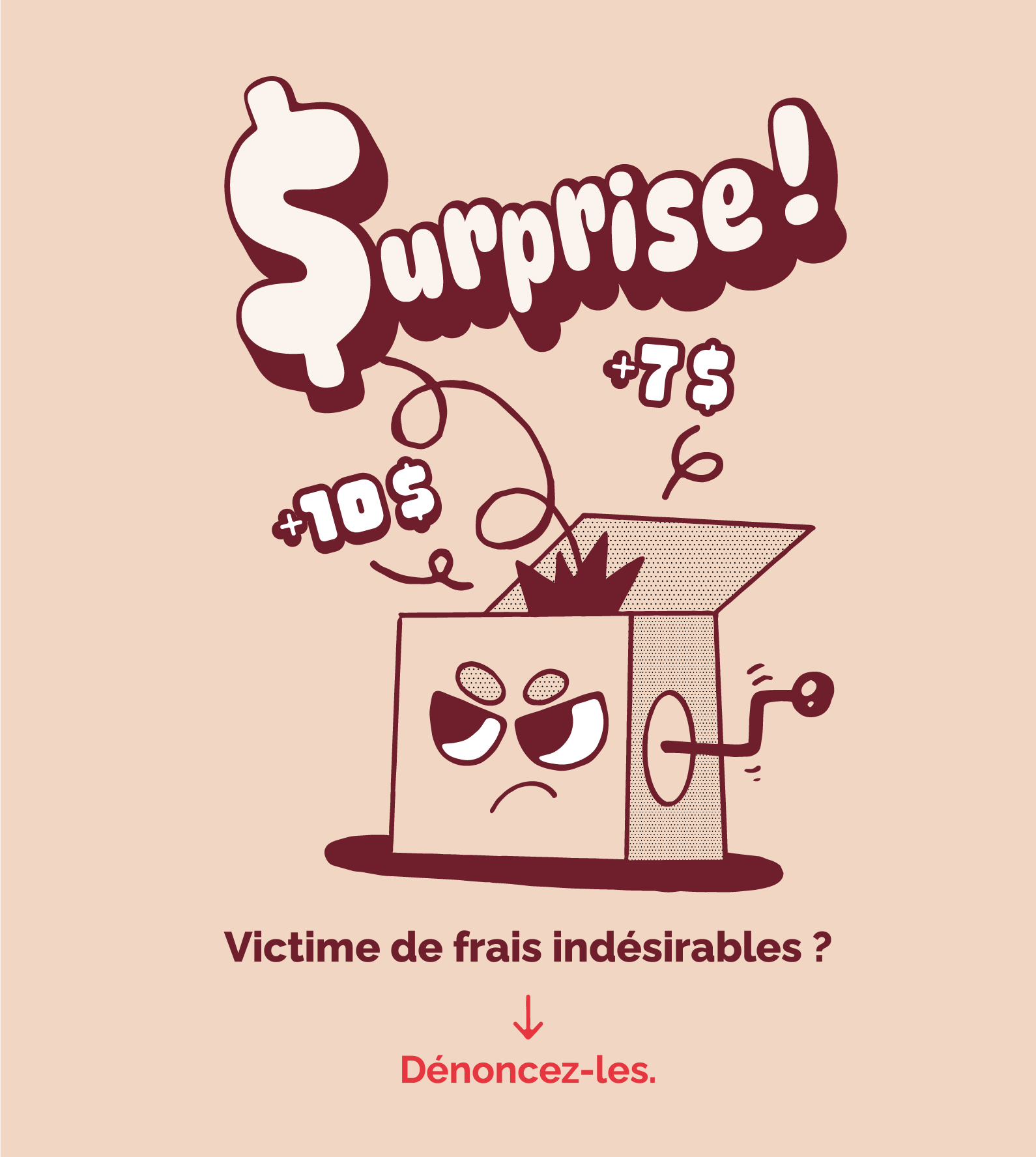 Des surprises qui coûtent cher: une campagne pour dénoncer les frais indésirables